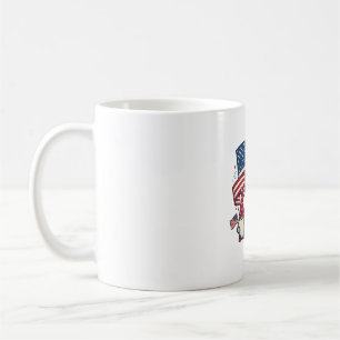 Patriotisches Gnom-Flagge Vintage-Stich-Design_1 Kaffeetasse