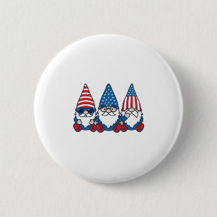 Patriotisches Gnom-Trio Vintage-Vector-Shirt-Desig Button