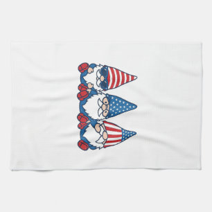 Patriotisches Gnom-Trio Vintage-Vector-Shirt-Desig Geschirrtuch