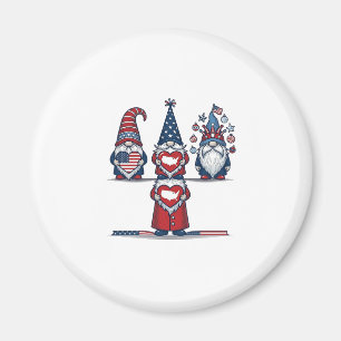 Patriotisches Gnom-Trio Vintage-Vektordesign_1 Magnet