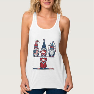 Patriotisches Gnom-Trio Vintage-Vektordesign_1 Tank Top
