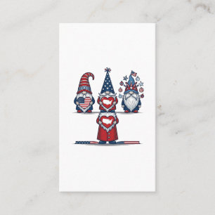 Patriotisches Gnom-Trio Vintage-Vektordesign_1 Visitenkarte