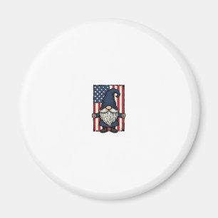 Patriotisches Gnom-Vintage-Flag-Shirt-Design_1 Magnet
