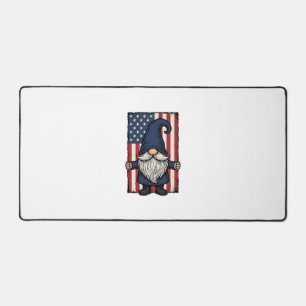 Patriotisches Gnom-Vintage-Flag-Shirt-Design_1 Schreibtischunterlage