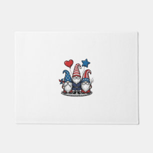 Patriotisches Gnom-Vintage-Stichvektordesign_1 Fußmatte