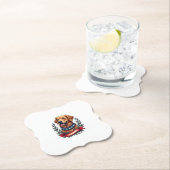 Patriotisches Golden Retriever Americana Art-Shirt Untersetzer (Vor Ort)