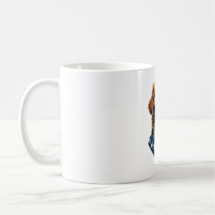Patriotisches Golden Retriever Gesicht Vintage-Shi Kaffeetasse