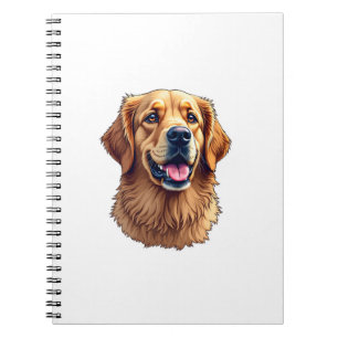 Patriotisches Golden Retriever-Gesicht Vintage-Shi Notizblock