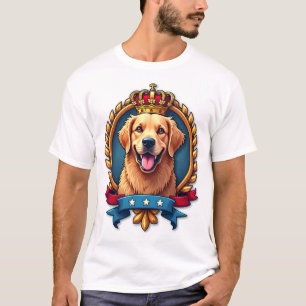 Patriotisches Golden Retriever Grand Crest Shirt