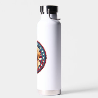 Patriotisches Golden Retriever Heritage Seal Tee 4 Trinkflasche