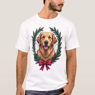 Patriotisches Golden Retriever Kranz Vintage-Shirt T-Shirt