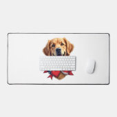 Patriotisches Golden Retriever Liebhaber Vintage-S Schreibtischunterlage (Tastatur & Maus)
