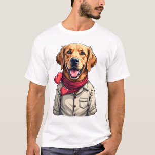 Patriotisches Golden Retriever Liebhaber Vintage-S T-Shirt