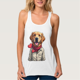 Patriotisches Golden Retriever Liebhaber Vintage-S Tank Top