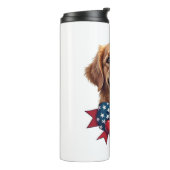 Patriotisches Golden Retriever Liebhaber Vintage-S Thermosbecher (Nach links gedreht)