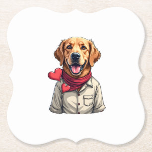 Patriotisches Golden Retriever Liebhaber Vintage-S Untersetzer