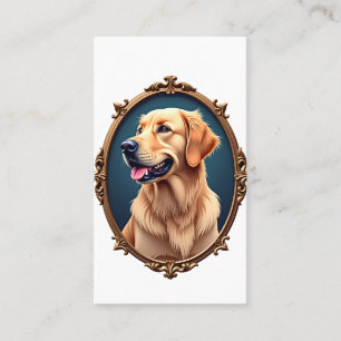 Patriotisches Golden Retriever-Oval-Cameo-Shirt 2 Visitenkarte