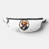 Patriotisches Golden Retriever-Porträt Vintage T-S Bauchtasche (Ablage )