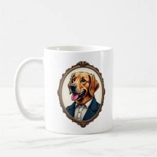 Patriotisches Golden Retriever-Porträt Vintage T-S Kaffeetasse