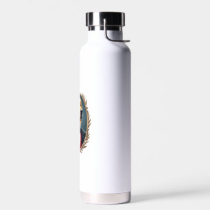 Patriotisches Golden Retriever-Porträt Vintage-T-S Trinkflasche