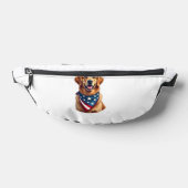 Patriotisches Golden Retriever Vintage Gravur Shir Bauchtasche (Ablage )