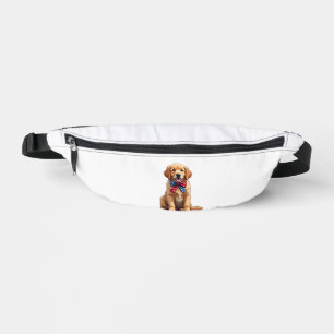 Patriotisches Golden Retriever Welpen Vintage-Shir Bauchtasche