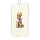 Patriotisches Goldenes Hund Vintage Gravur Shirt 2 Autolufterfrischer (Links)