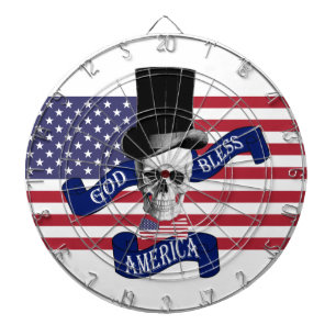 Patriotisches Gott segne Amerika Tattoo-Stil Dartb Dartscheibe