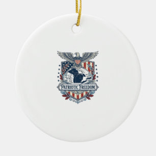 Patriotisches Great Lakes Pride Vektorgrafik T-Shi Keramik Ornament