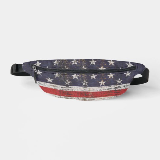 Patriotisches Grunge US Flagge Pattern Bauchtasche (Vorderseite)
