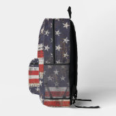 Patriotisches Grunge US Flagge Pattern Bedruckter Rucksack (Rechts)
