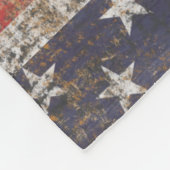 Patriotisches Grunge US Flagge Pattern Fleecedecke (Ecke)
