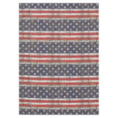 Patriotisches Grunge US Flagge Pattern Tischdecke (Vorderseite)