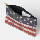 Patriotisches Grunge US Flagge Pattern Zubehörtasche (Offen)