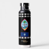 Patriotisches Guam Vakuum isoliert, Guam Flag Trinkflasche (Links)