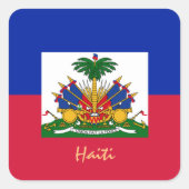Patriotisches Haiti & Haitianischer Urlaub, Reisen Quadratischer Aufkleber (Vorderseite)