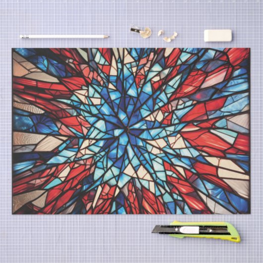 Patriotisches Hartglas Seidenpapier (Handwerk)