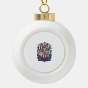 Patriotisches Herbsternte-Vektorgrafik-T-Shirt Keramik Kugel-Ornament