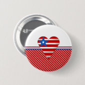Patriotisches Herz Button (Vorne & Hinten)