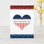 Patriotisches Herz-glückliche Karte (Gelbe Blume)