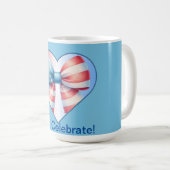 Patriotisches Herz Kaffeetasse (VorderseiteRechts)