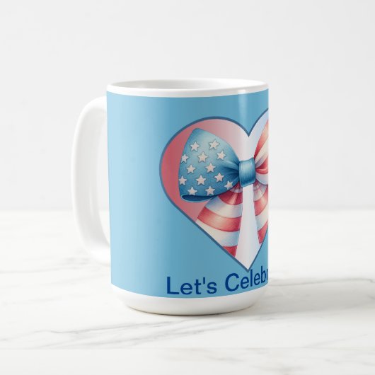 Patriotisches Herz Kaffeetasse (Vorderseite Links)