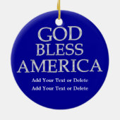 Patriotisches Herz Keramikornament (Hinten)