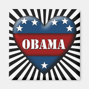 patriotisches Herz Obama Magnet