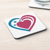 Patriotisches Herz Untersetzer (Linke Seite)