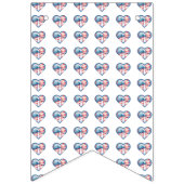 Patriotisches Herz Wimpelkette (Zweite Fahne)