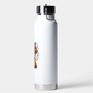 Patriotisches Highland-Kuh-Bogen-Vektordesign (2)_ Trinkflasche
