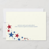 Patriotisches Holiday Stars Foto Feiertagskarte (Rückseite)