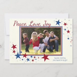 Patriotisches Holiday Stars Foto Feiertagskarte