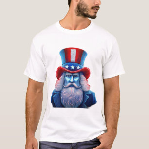 Patriotisches Holografisches Bild von Uncle Sam T-Shirt